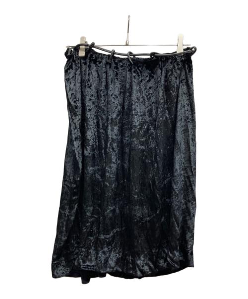 GUCCI（グッチ）GUCCI (グッチ) シルクブレンドベロアスカート/ 2055-1037-1824 ブラック サイズ:40の古着・服飾アイテム