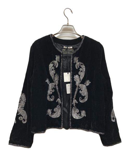 Couture d'adam（クチュールドアダム）Couture d'adam (クチュールドアダム) IENA (イエナ) Velvet Embroidery JK ブラック サイズ:38 未使用品の古着・服飾アイテム