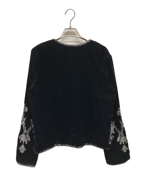 Couture d'adam（クチュールドアダム）Couture d'adam (クチュールドアダム) IENA (イエナ) Velvet Embroidery JK ブラック サイズ:38 未使用品の古着・服飾アイテム