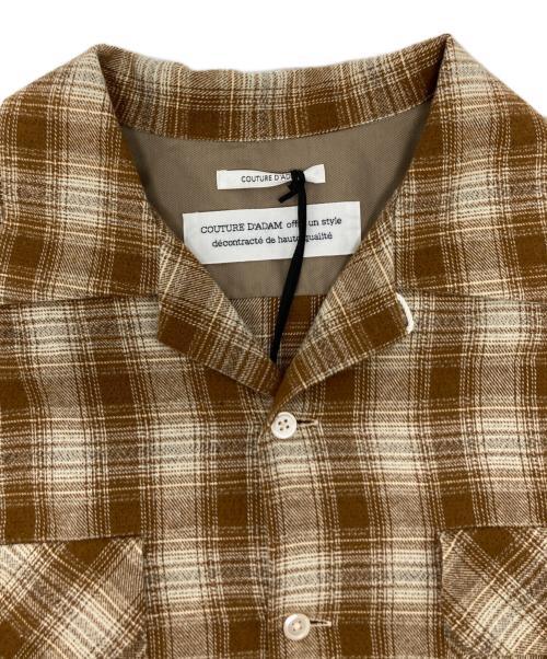 Couture d'adam（クチュールドアダム）Couture d'adam (クチュールドアダム) Ombre Flannel Surf Shirt ブラウン サイズ:40 未使用品の古着・服飾アイテム