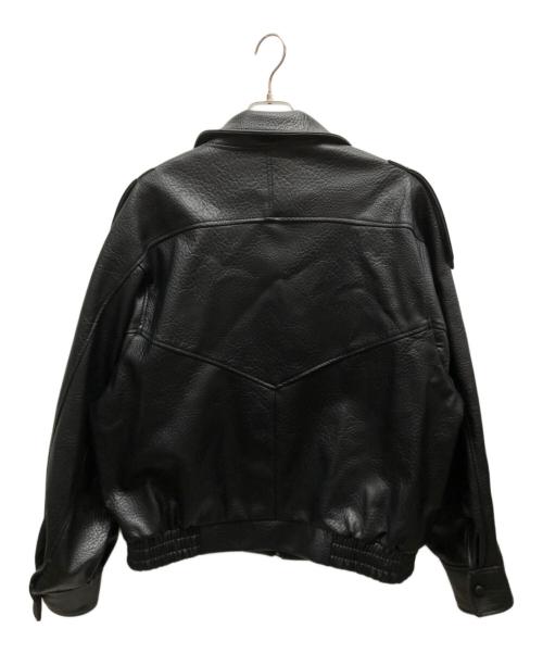 ZARA（ザラ）ZARA (ザラ) フェイクレザージャケット ブラック サイズ:XLの古着・服飾アイテム