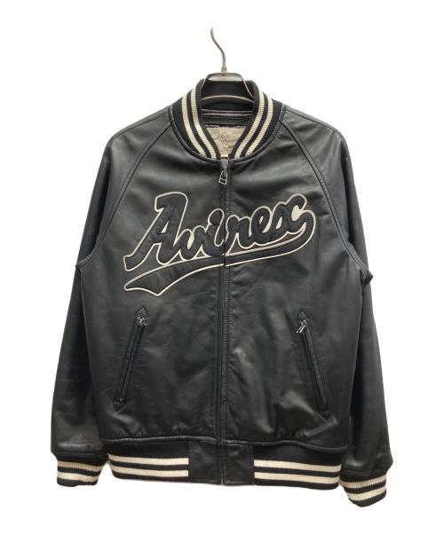 AVIREX（アヴィレックス）AVIREX (アヴィレックス) レザースタジャン/6141071 ブラック サイズ:Lの古着・服飾アイテム