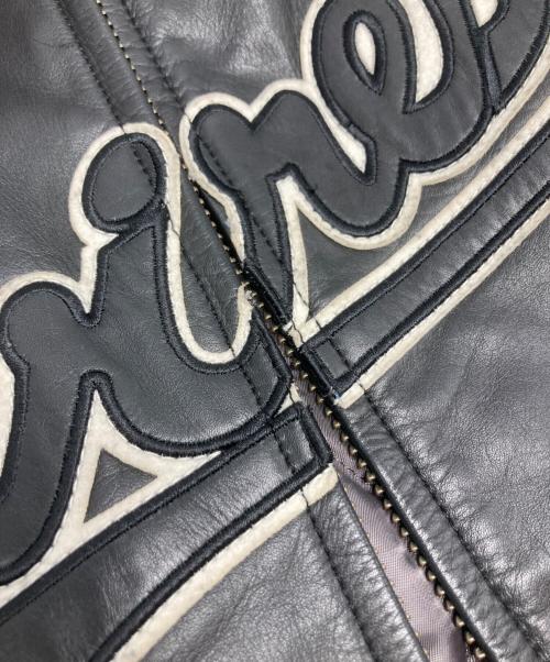 AVIREX（アヴィレックス）AVIREX (アヴィレックス) レザースタジャン/6141071 ブラック サイズ:Lの古着・服飾アイテム