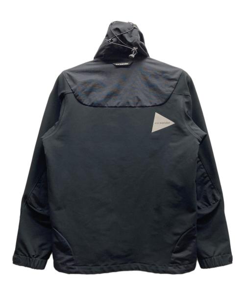 and wander（アンドワンダー）and wander (アンドワンダー) stretch shell jacket/AW93-FT001 ブラック サイズ:2の古着・服飾アイテム