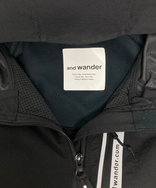 and wander（アンドワンダー）and wander (アンドワンダー) stretch shell jacket/AW93-FT001 ブラック サイズ:2の古着・服飾アイテム