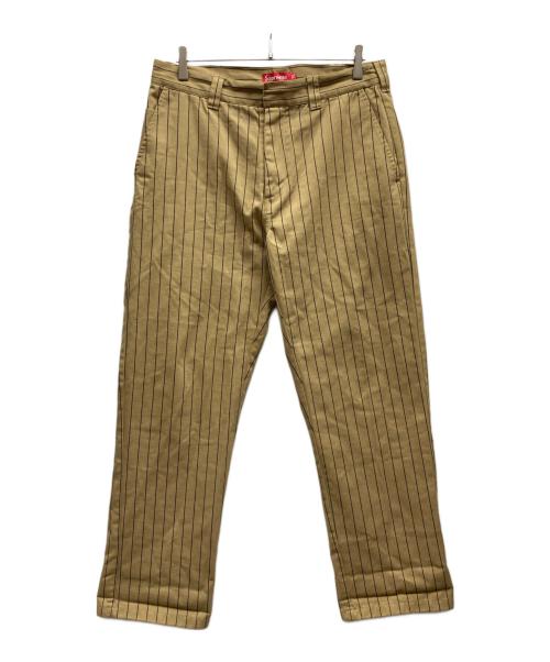 SUPREME（シュプリーム）Supreme (シュプリーム) 21SSStripe Work Pants ベージュ サイズ:81cm (W32・L)の古着・服飾アイテム