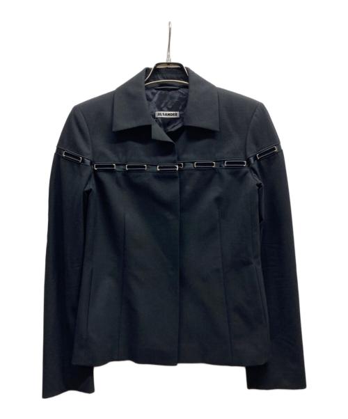 JIL SANDER（ジルサンダー）JIL SANDER (ジルサンダー) シルバーチャームジャケット ブラック サイズ:34の古着・服飾アイテム