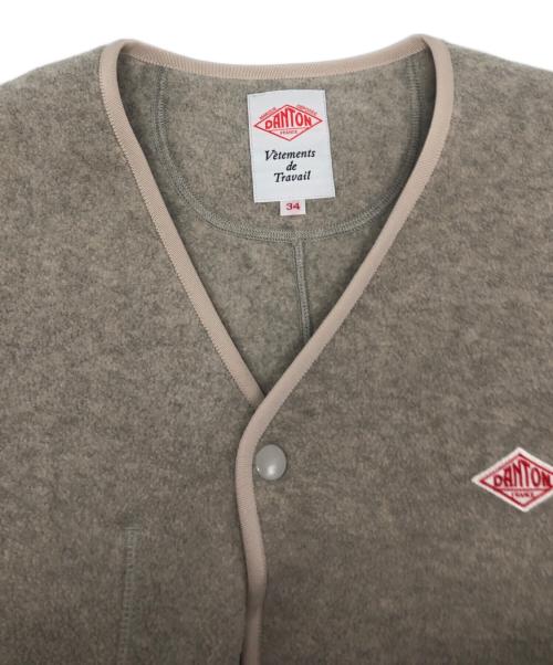 DANTON（ダントン）DANTON (ダントン) フリースVネックブルゾン/JD-8910:/JD-8910 ベージュ サイズ:XSの古着・服飾アイテム