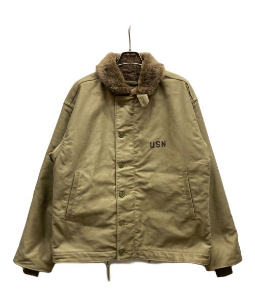 HOUSTON（ヒューストン）HOUSTON (ヒューストン) N－1デッキジャケット オリーブ サイズ:44の古着・服飾アイテム