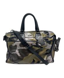 COACH（コーチ）の古着「ライダー サッチェル メタリックレザー/33747」｜グリーン