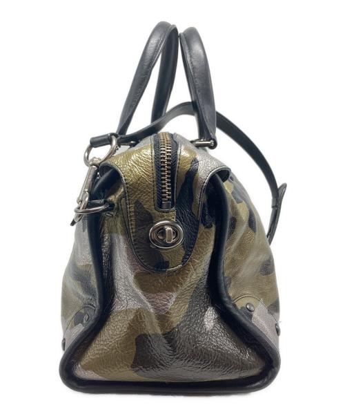 COACH（コーチ）COACH (コーチ) ライダー サッチェル メタリックレザー/33747 グリーン サイズ:₋の古着・服飾アイテム