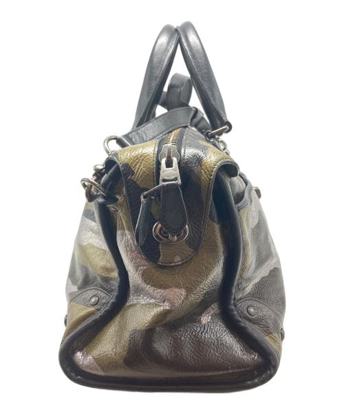 COACH（コーチ）COACH (コーチ) ライダー サッチェル メタリックレザー/33747 グリーン サイズ:₋の古着・服飾アイテム