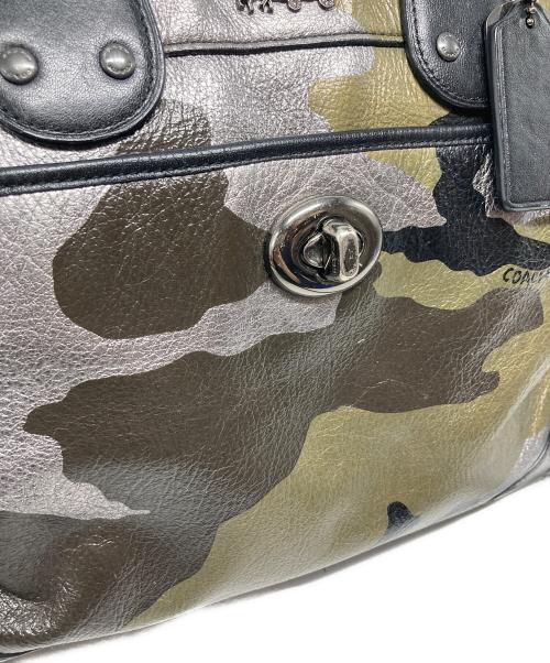 COACH（コーチ）COACH (コーチ) ライダー サッチェル メタリックレザー/33747 グリーン サイズ:₋の古着・服飾アイテム
