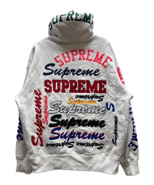 SUPREME（シュプリーム）Supreme (シュプリーム) Multi Logo Hooded Sweatshirt グレー サイズ:Mの古着・服飾アイテム