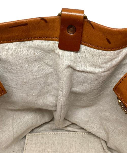 SLOW（スロウ）SLOW (スロウ) ヌメ革トートバッグ ブラウン サイズ:₋の古着・服飾アイテム