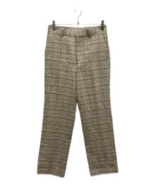 AURALEE（オーラリー）の古着「SILK LINEN NEP CHECK SLACKS / A26SP02SN」｜ベージュ