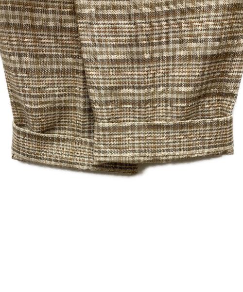 AURALEE（オーラリー）AURALEE (オーラリー) SILK LINEN NEP CHECK SLACKS / A26SP02SN ベージュ サイズ:3の古着・服飾アイテム