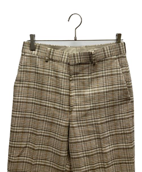 AURALEE（オーラリー）AURALEE (オーラリー) SILK LINEN NEP CHECK SLACKS / A26SP02SN ベージュ サイズ:3の古着・服飾アイテム