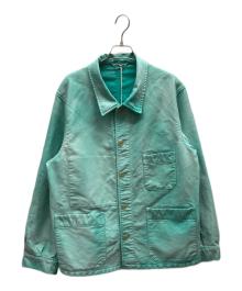 AURALEE（オーラリー）の古着「GARMENT-DYED ORGANIC COTTON HEAVY MOLESKIN COVERALL / A26AB02HM」｜グリーン