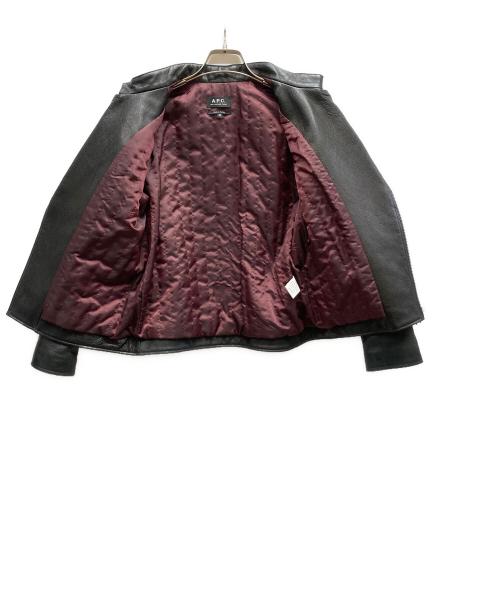 A.P.C.（アーペーセー）A.P.C. (アーペーセー) カウレザーライダースジャケット/1101111 ブラック サイズ:Sの古着・服飾アイテム