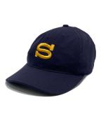 stussyステューシー）の古着「Sロゴキャップ」｜ネイビー