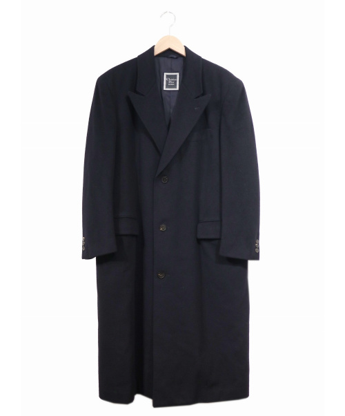 Christian Dior（クリスチャン ディオール）Christian Dior (クリスチャンディオール) [OLD]カシミヤ混コート ネイビー サイズ:M オールドディオール・カシミヤ50%・MONSIEUR（ムッシュ）の古着・服飾アイテム
