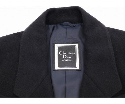 Christian Dior（クリスチャン ディオール）Christian Dior (クリスチャンディオール) [OLD]カシミヤ混コート ネイビー サイズ:M オールドディオール・カシミヤ50%・MONSIEUR（ムッシュ）の古着・服飾アイテム