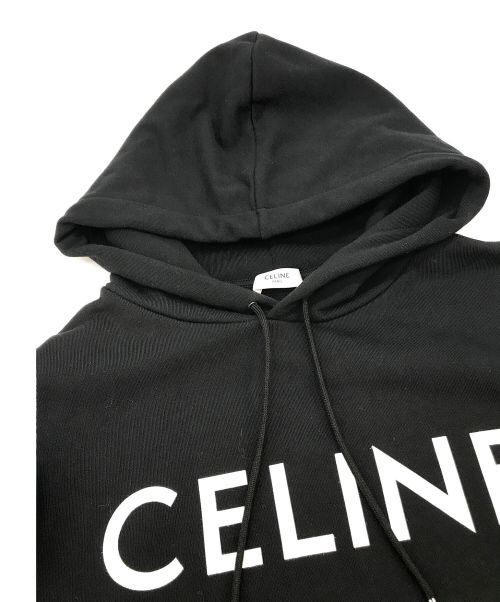 CELINE（セリーヌ）CELINE (セリーヌ) Loose Sweatshirt / スウェットパーカー ブラック サイズ:Lの古着・服飾アイテム