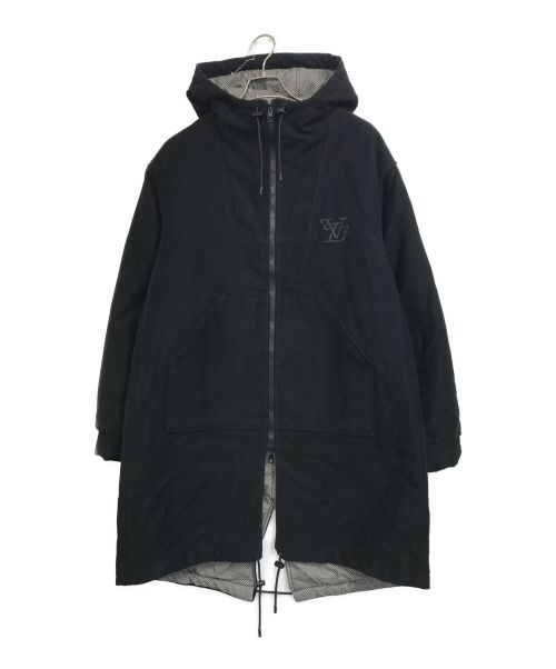 LOUIS VUITTON（ルイ ヴィトン）LOUIS VUITTON (ルイ ヴィトン) エンブロイダリーLVパデッドモールスキンパーカ ブラック サイズ:48の古着・服飾アイテム