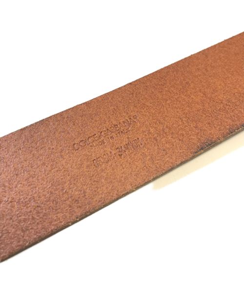 DOLCE & GABBANA（ドルチェ＆ガッバーナ）DOLCE & GABBANA (ドルチェ＆ガッバーナ) クラック加工レザーベルト ブラック サイズ:表記なしの古着・服飾アイテム