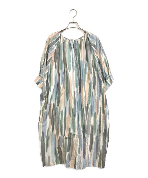 mina perhonen（ミナ ペルホネン）mina perhonen (ミナ ペルホネン) パフスリーブワンピース アイボリー サイズ:38の古着・服飾アイテム