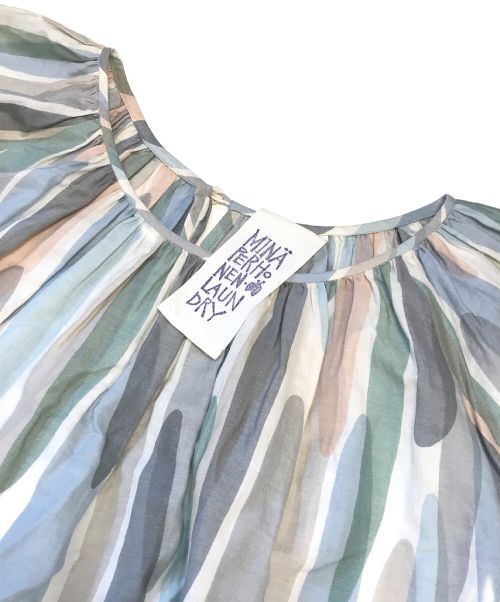 mina perhonen（ミナ ペルホネン）mina perhonen (ミナ ペルホネン) パフスリーブワンピース アイボリー サイズ:38の古着・服飾アイテム