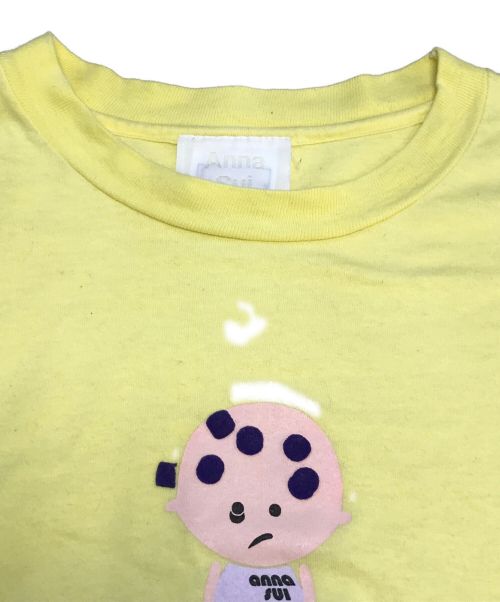 ANNA SUI（アナスイ）ANNA SUI (アナスイ) Hanes (ヘインズ)  [古着]プリントTシャツ イエロー サイズ:Lの古着・服飾アイテム