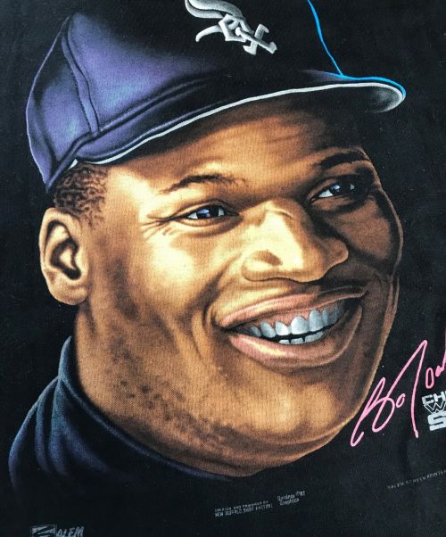 BO JACKSON（ボージャクソン）BO JACKSON (ボージャクソン) [古着]ビッグフェイスプリントTシャツ ブラック サイズ:XLの古着・服飾アイテム