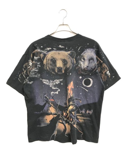 LIQUID BLUE（リキッドブルー）LIQUID BLUE (リキッドブルー) [古着]オールオーバープリントTシャツ ブラック サイズ:Lの古着・服飾アイテム