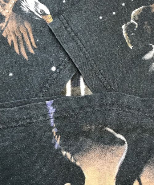 LIQUID BLUE（リキッドブルー）LIQUID BLUE (リキッドブルー) [古着]オールオーバープリントTシャツ ブラック サイズ:Lの古着・服飾アイテム