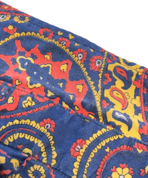 PURITAN（ピューリタン）PURITAN (ピューリタン) [古着]総柄シャツ ブルー×レッド サイズ:Mの古着・服飾アイテム