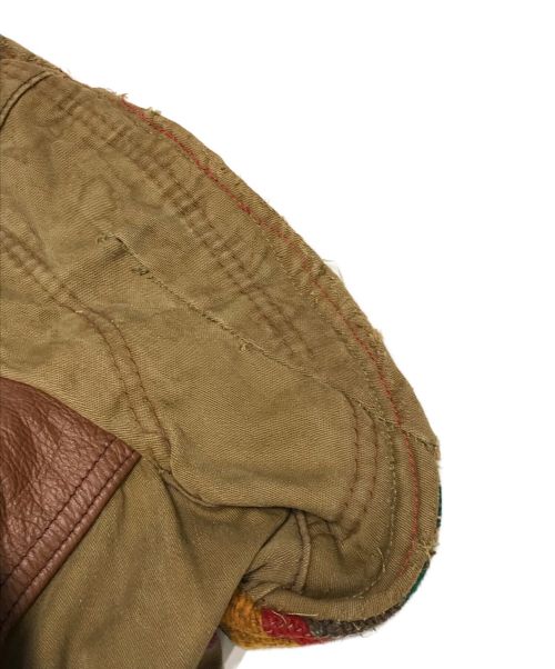 VINTAGE（ヴィンテージ）VINTAGE (ヴィンテージ/ビンテージ) [古着]カスタムブランケットマッキーノコート カーキ サイズ:表記なしの古着・服飾アイテム