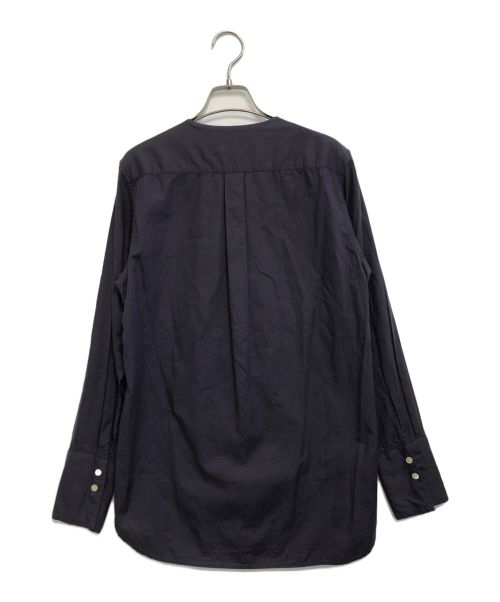 BED J.W. FORD（ベッドフォード）BED J.W. FORD (ベッドフォード) シルクブレンドノーカラーシャツ パープルの古着・服飾アイテム