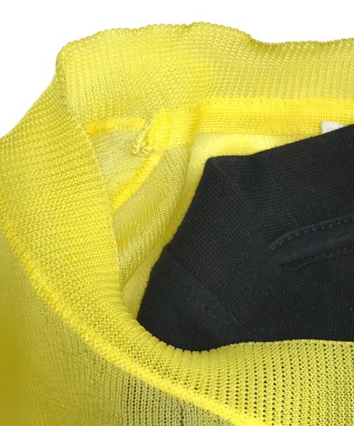 McQ Alexander McQueen（マックキュー アレキサンダーマックイーン）McQ Alexander McQUEEN (マックキュー アレキサンダーマックイーン) レイヤードシアーカットソー イエロー サイズ:Sの古着・服飾アイテム