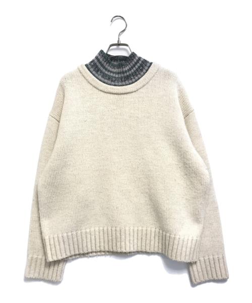 LOEFF（ロエフ）LOEFF (ロエフ) HIGHLAND W ハイネックニット ホワイト サイズ:表記なしの古着・服飾アイテム