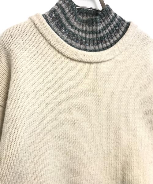 LOEFF（ロエフ）LOEFF (ロエフ) HIGHLAND W ハイネックニット ホワイト サイズ:表記なしの古着・服飾アイテム