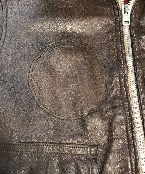 U'S NAVY（アメリカ軍）U'S NAVY (ユーエスネイビー) フライトジャケット ブラウン サイズ:38の古着・服飾アイテム