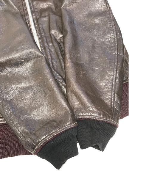 U'S NAVY（アメリカ軍）U'S NAVY (ユーエスネイビー) フライトジャケット ブラウン サイズ:38の古着・服飾アイテム