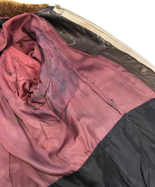 U'S NAVY（アメリカ軍）U'S NAVY (ユーエスネイビー) フライトジャケット ブラウン サイズ:38の古着・服飾アイテム
