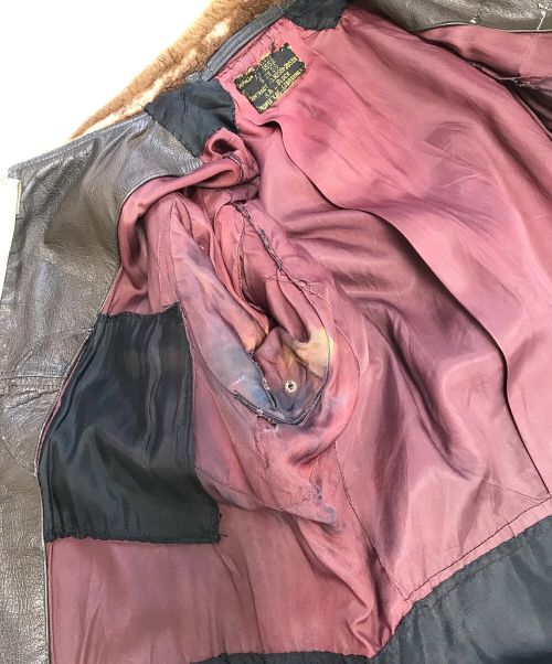 U'S NAVY（アメリカ軍）U'S NAVY (ユーエスネイビー) フライトジャケット ブラウン サイズ:38の古着・服飾アイテム