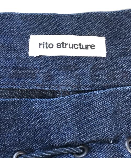 rito structure（リト ストラクチャー）rito structure (リト ストラクチャー) デニムパンツ インディゴ サイズ:2の古着・服飾アイテム