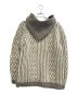 USED (ユーズド) ハンドニットパーカー アイボリー×ブラウン サイズ:表記なし：4000円