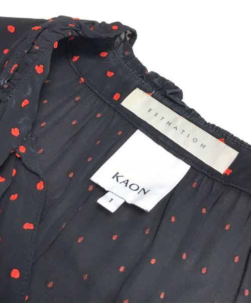 ESTNATION（エストネーション）ESTNATION (エストネーション) Kaon (カオン) ブラウスワンピース ブラック サイズ:1の古着・服飾アイテム
