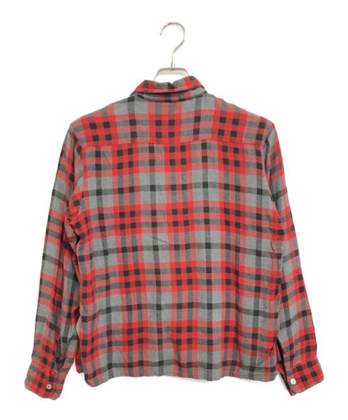 GOLDENKEY（ゴールデンキー）GOLDENKEY (ゴールデンキー) チェックレーヨンシャツ レッド サイズ:Mの古着・服飾アイテム